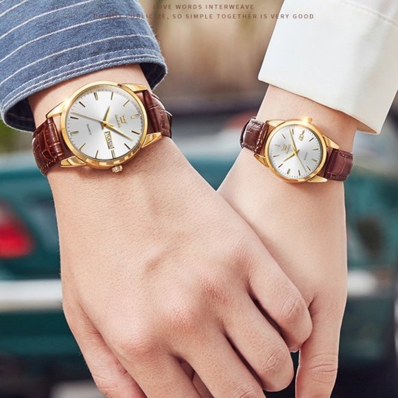 8-4 - Men's Watches Leather Band White Case Waterproof Luminous - Picture 2 of 6